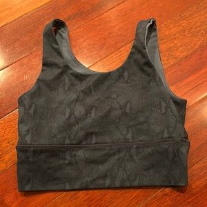 Soulcycle dark blue snake skin sports bra Small